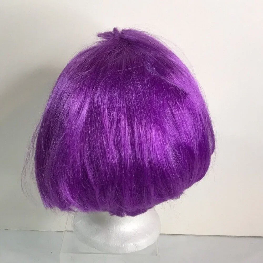 Wig Purple Short Bob Bangs Theater Dress-up Halloween Costume Cosplay Adult